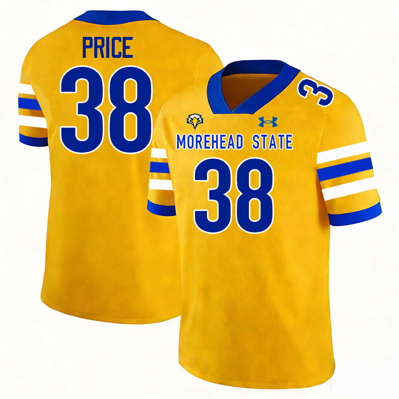 Morehead State Eagles #38 Jordan Price College Football Jerseys,Uniforms-Gold